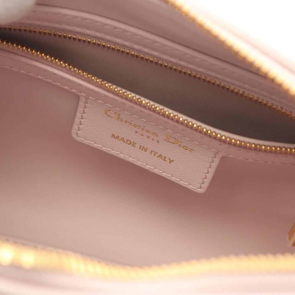 Dior Leather Handbag Groove Pink Cannage - Picture 4 of 5